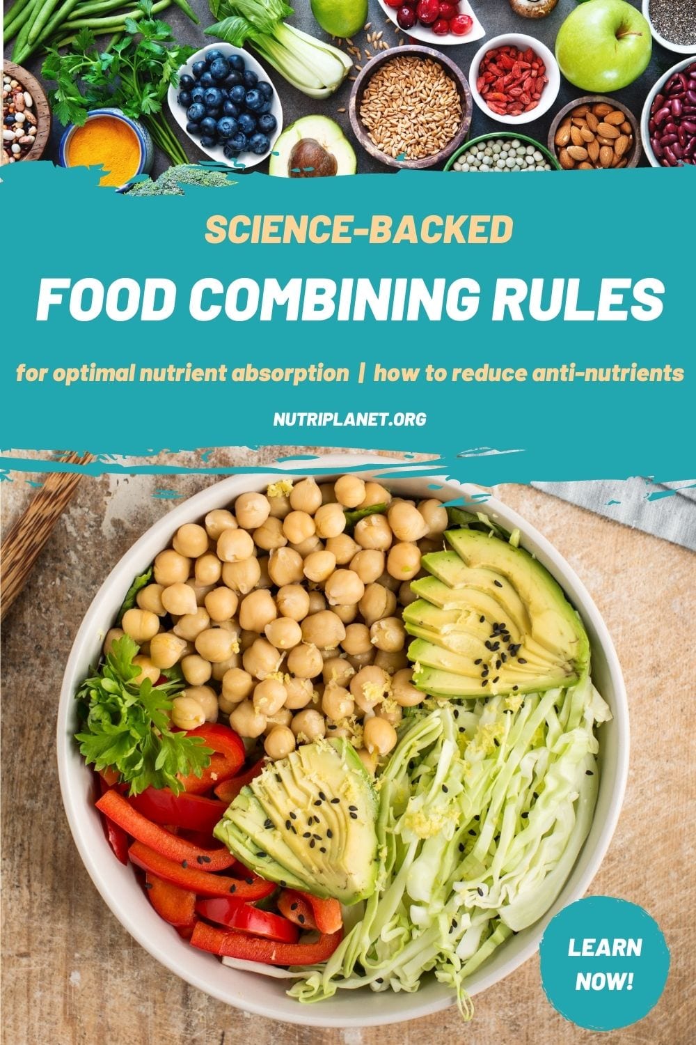 Learn food combining rules that are backed by science to enhance nutrient absorption and degrade the effect of anti-nutrients.