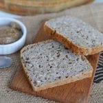 No starter fermented buckwheat bread that is flourless, yeast-free and gluten-free.