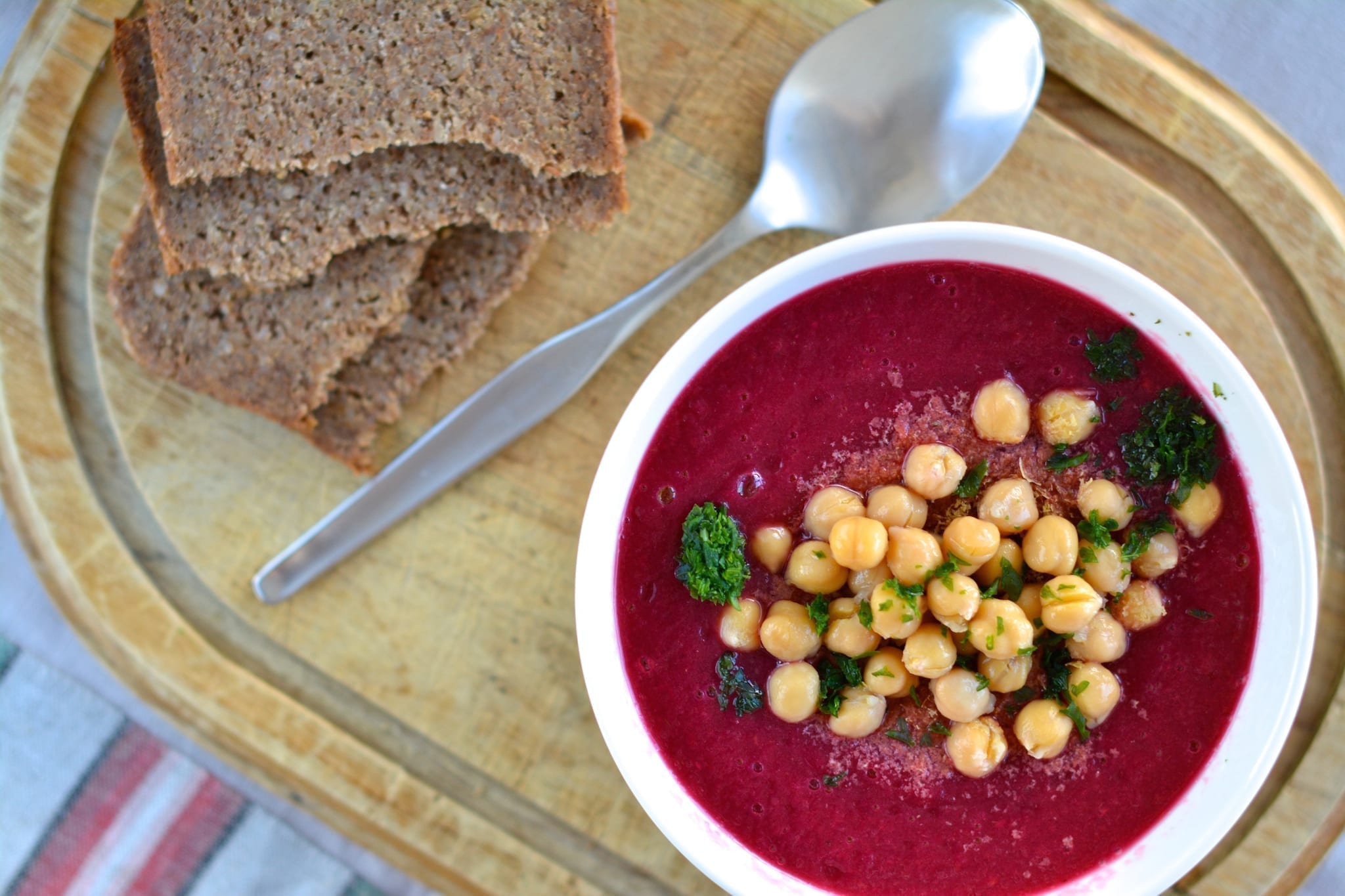 Beetroot Soup with Chickpeas