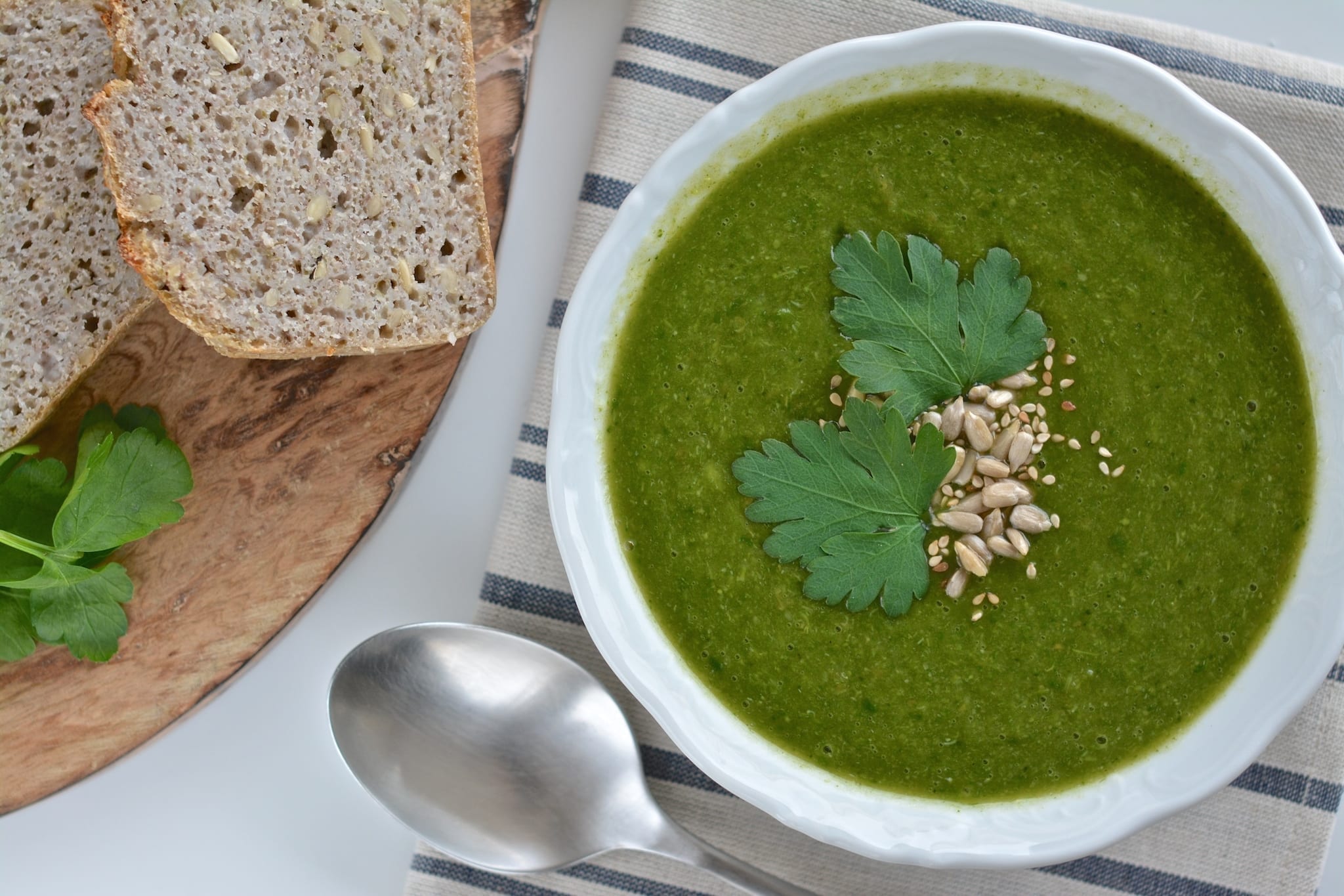 Broccoli-Spinach Soup, Green Food for St. Patrick's Day
