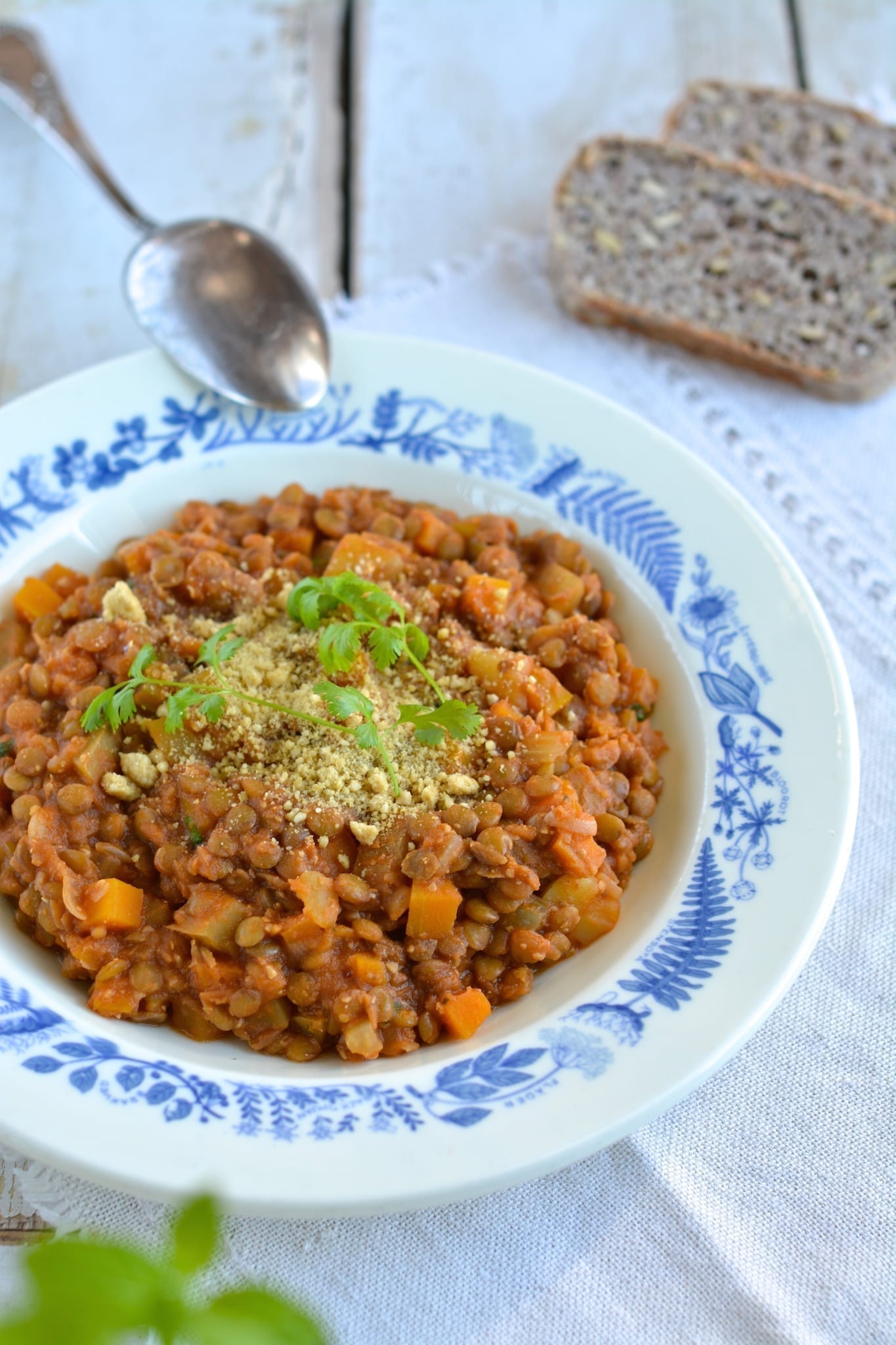 Green Lentil Stew with Tomatoes