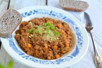 Green Lentil-Tomato Stew