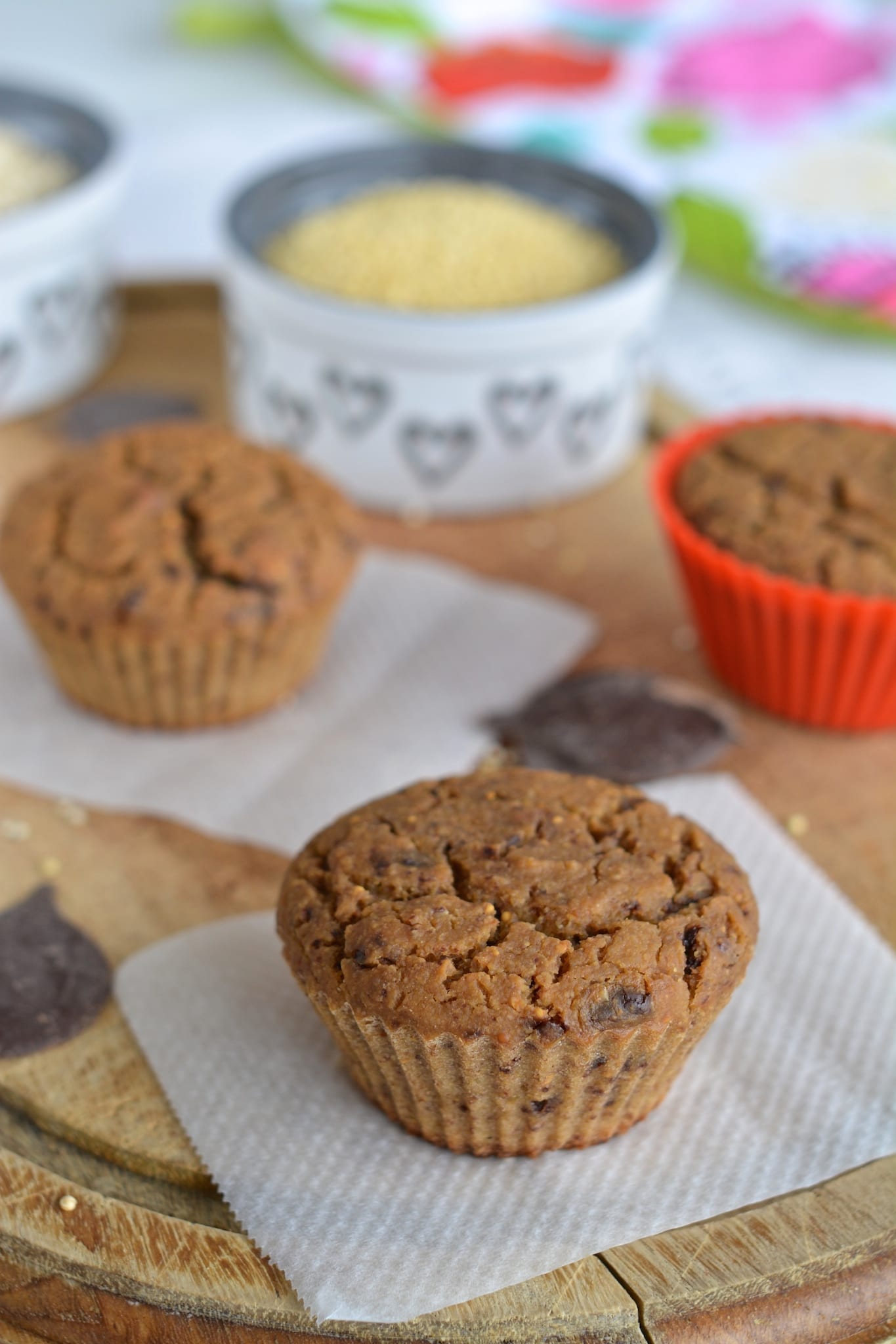 Chocolaty Quinoa-Millet Muffins