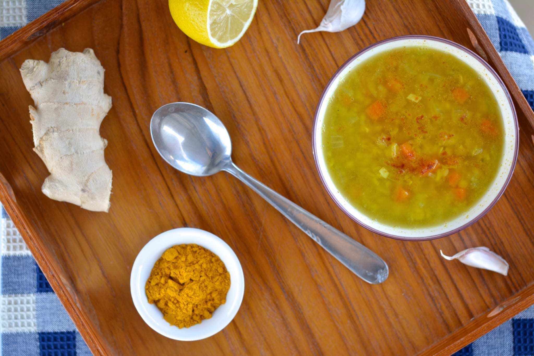 Ginger-Lentil Soup with Turmeric