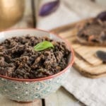 Oil-free black bean hummus with oven-roasted veggies