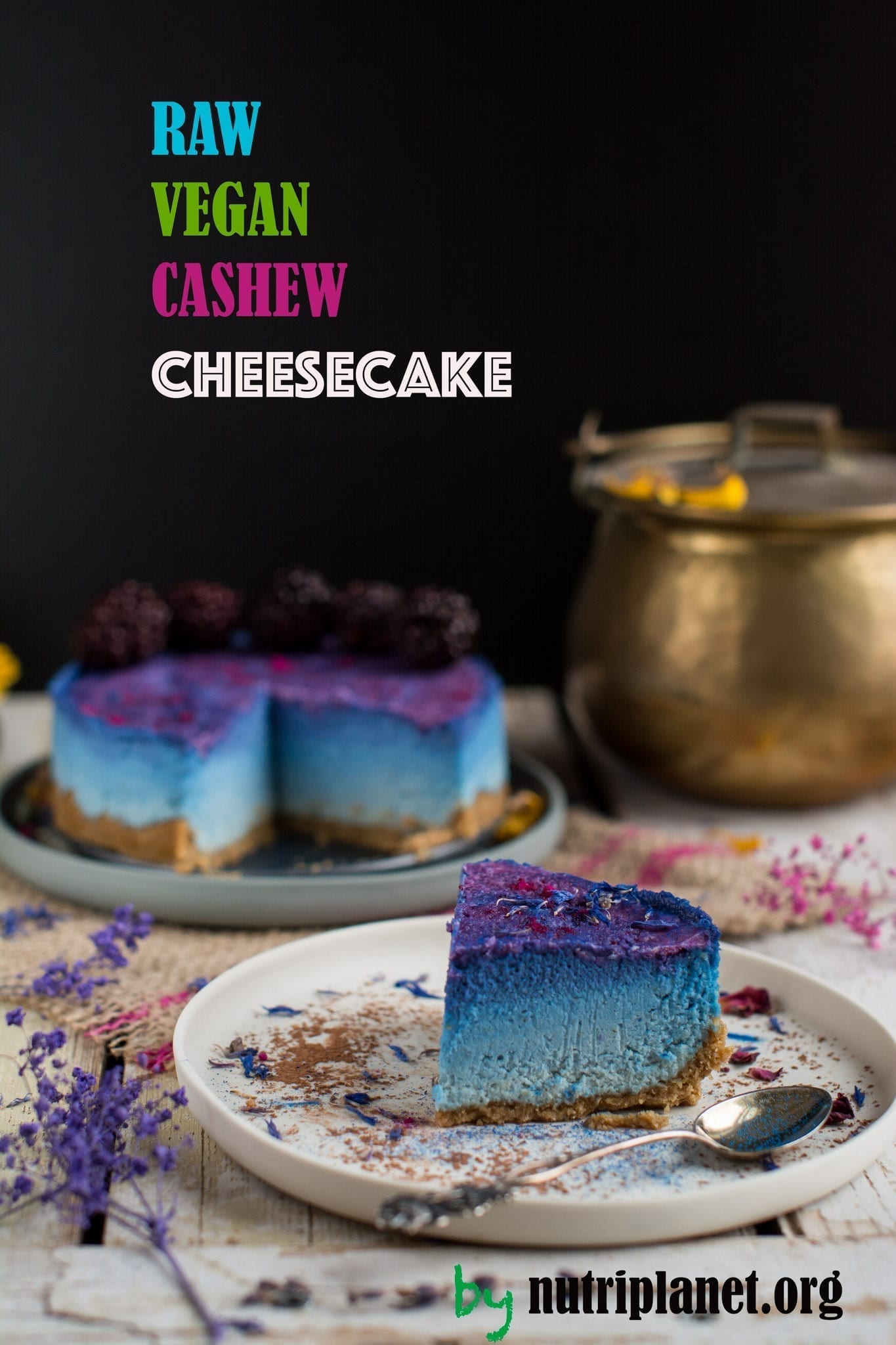 Raw Vegan Cheesecake Recipe with Cashews [Oil Free, Refined Sugar Free, Candida diet Friendly]