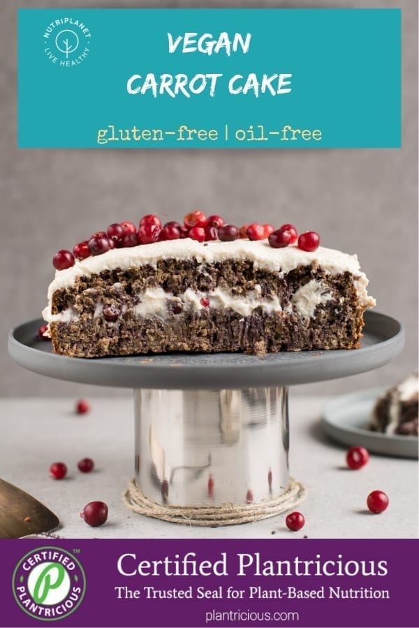 Gluten-Free Vegan Carrot Cake with Cream Cheese Frosting