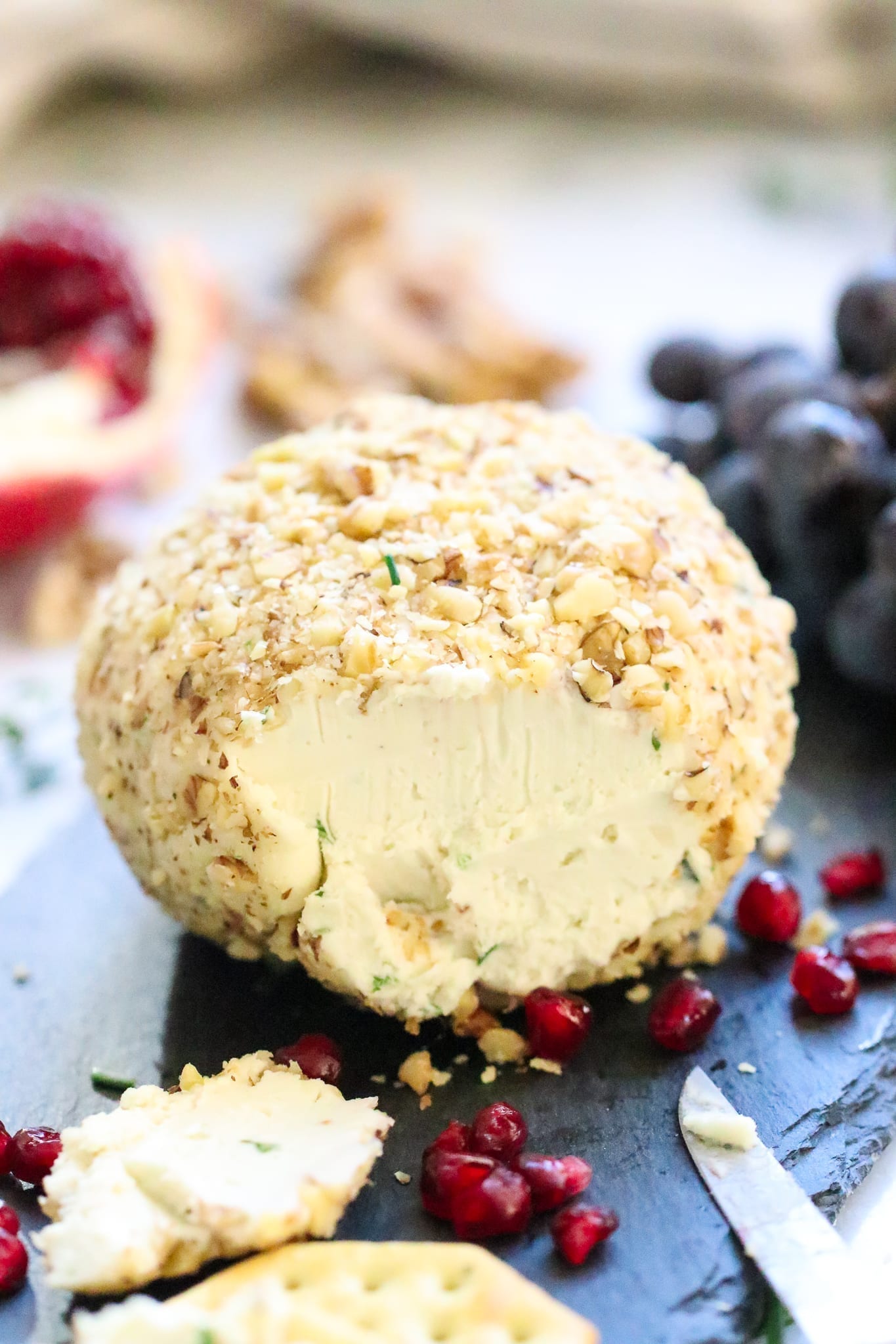 Vegan holiday recipes, cream cheese ball