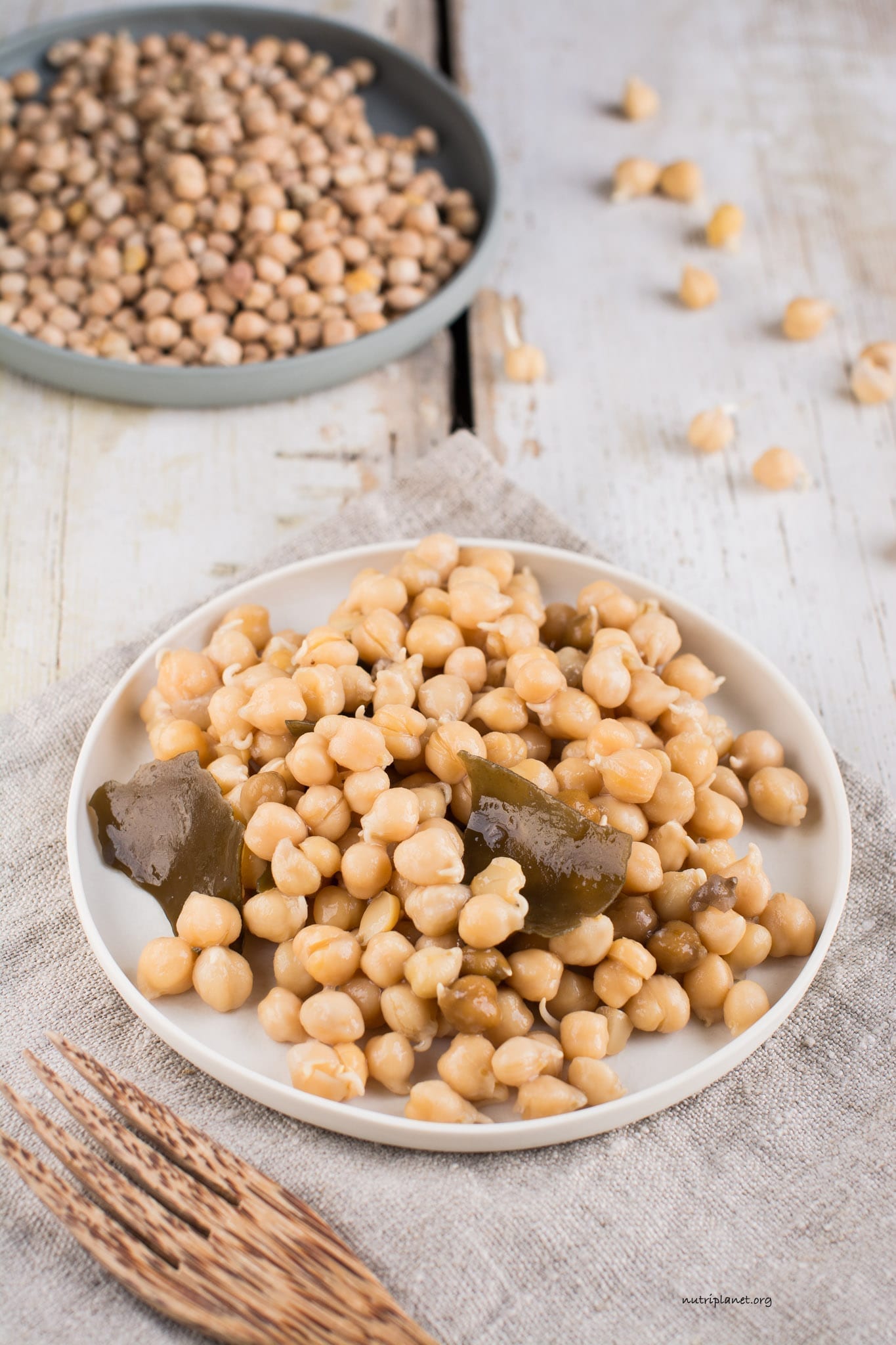 Sprouted and Cooked Chickpeas