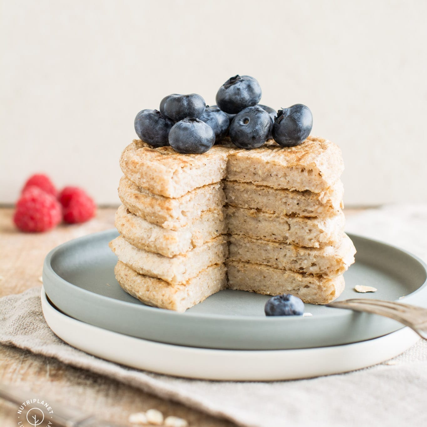 Those light and fluffy vegan oatmeal pancakes with coconut flour excel in simplicity as well as delightful taste.