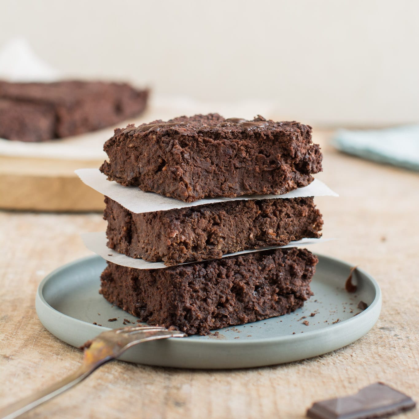 Soft and fudgy whole food plant-based chocolate beet brownies that are gluten-free and exceptionally easy to make. You’ll only need a food processor and 10 minutes of your time.