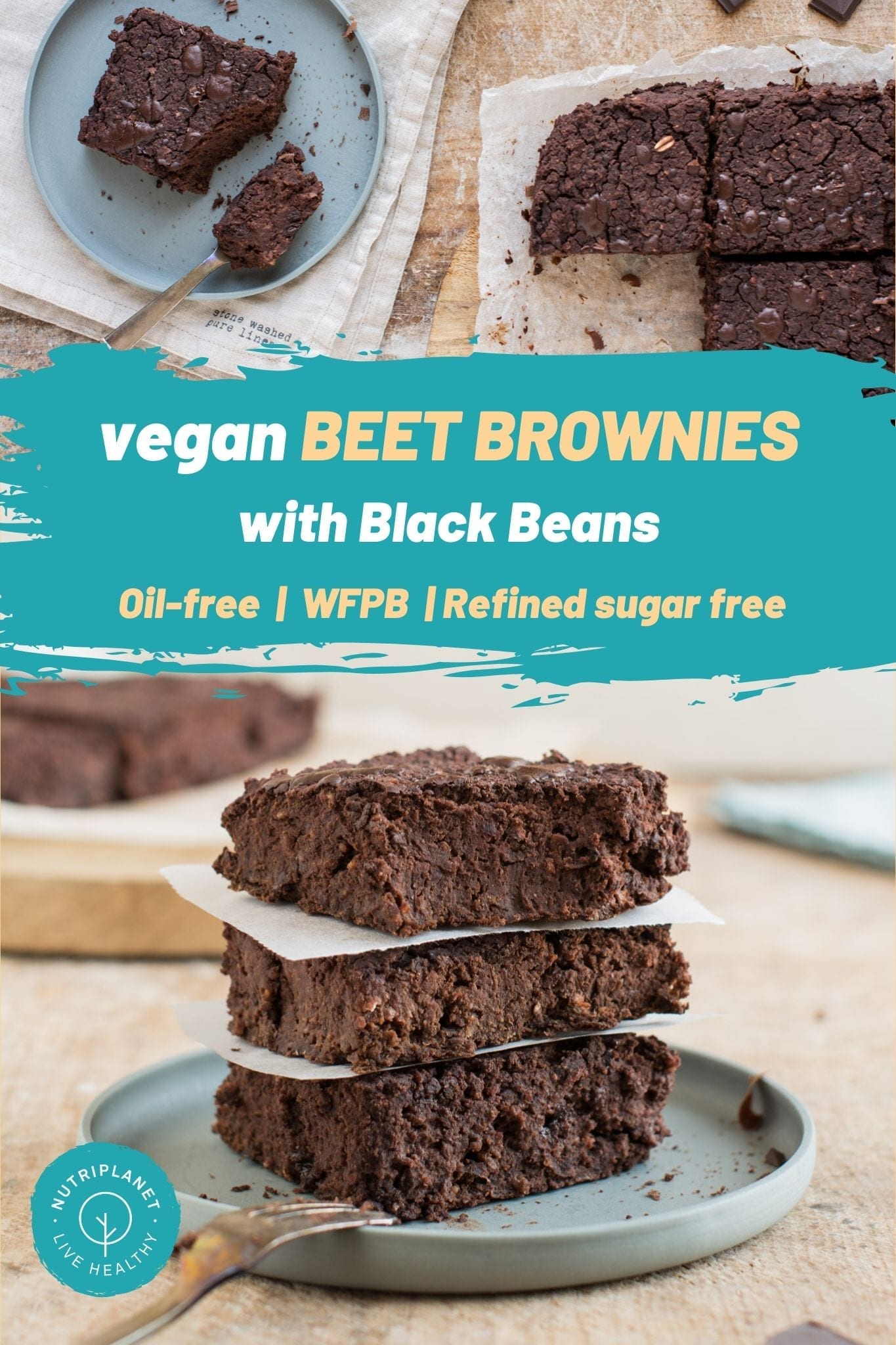 Soft and fudgy whole food plant-based chocolate beet brownies that are gluten-free and exceptionally easy to make. You’ll only need a food processor and 10 minutes of your time. 