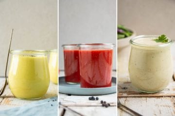 Here’s a step-by-step guide of how to make vegan oil-free salad dressings + 6 oil-free salad dressing recipes.