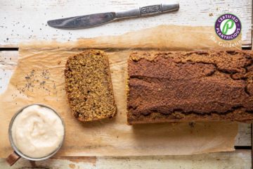 Learn how to make refined sugar free, oil-free and gluten-free vegan lemon pound cake with poppy seeds and vegan lemon custard cream. Suitable on Candida diet.