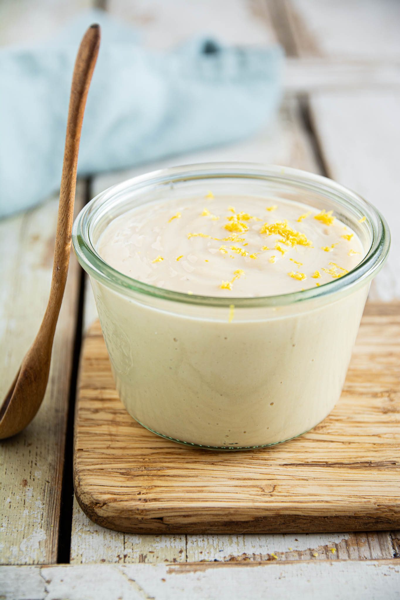 Learn how to make a no cook healthy gluten-free vegan lemon custard aka pastry cream. Besides, this vegan custard is oil-free as well as low-fat and takes under 10 minutes to make.