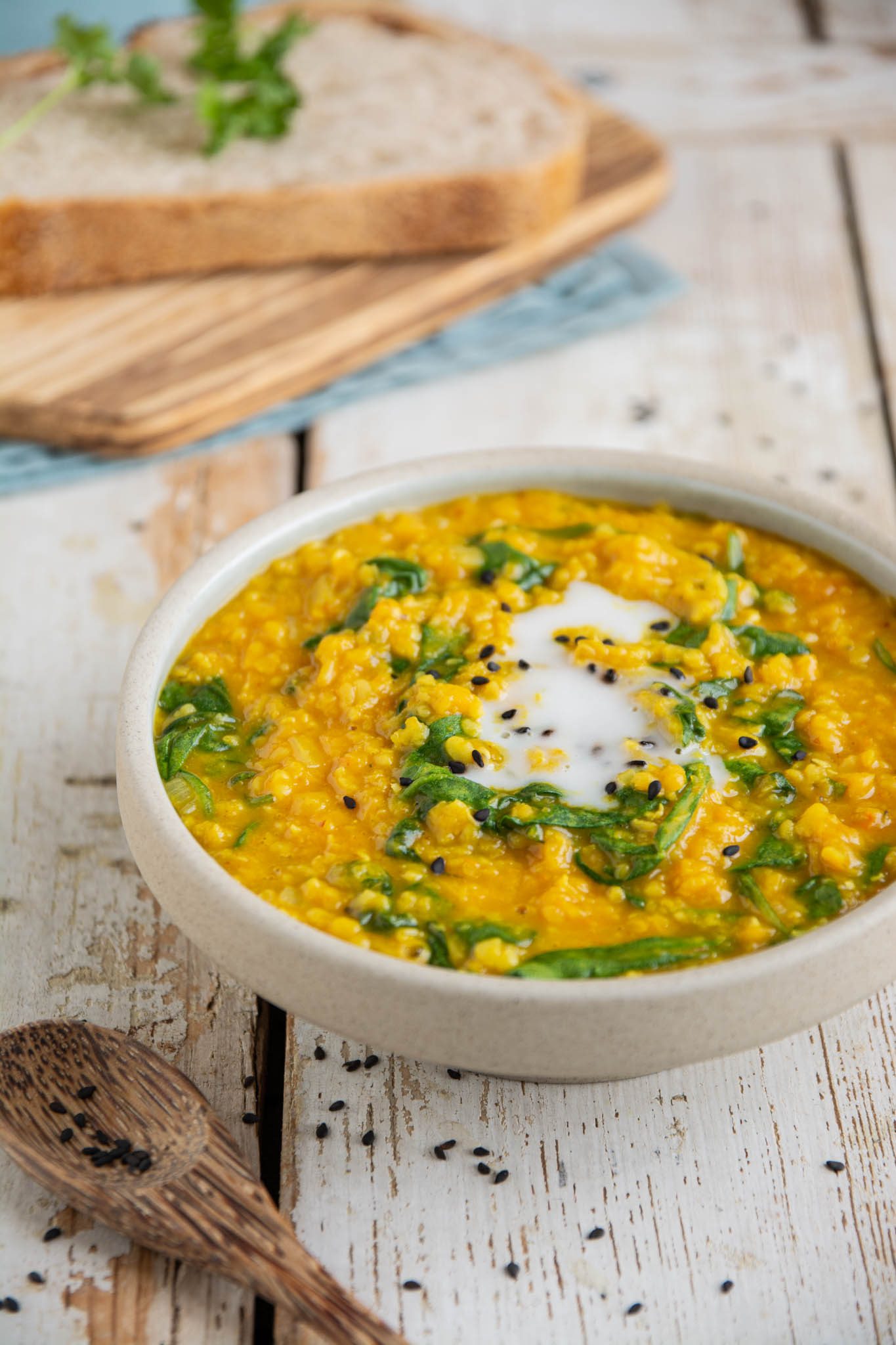 Learn how to make an easy red lentil and moong dal recipe with pumpkin and spinach. You’ll need simple plant-based ingredients and 30 minutes of your time.